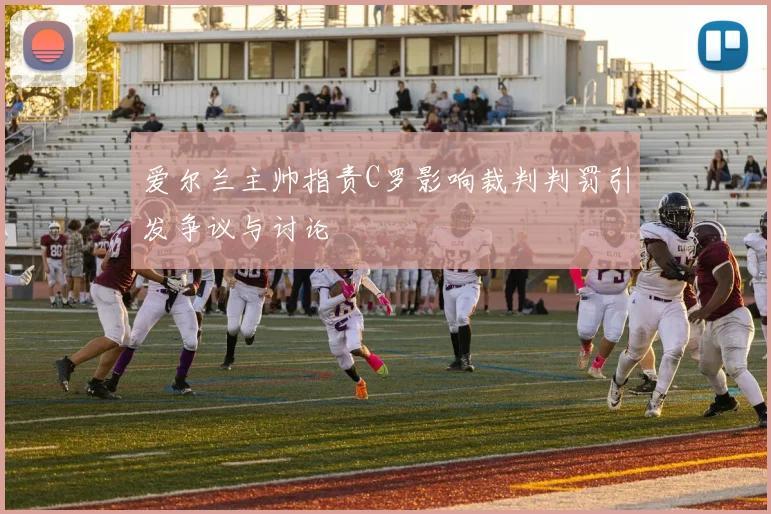 爱尔兰主帅指责C罗影响裁判判罚引发争议与讨论
